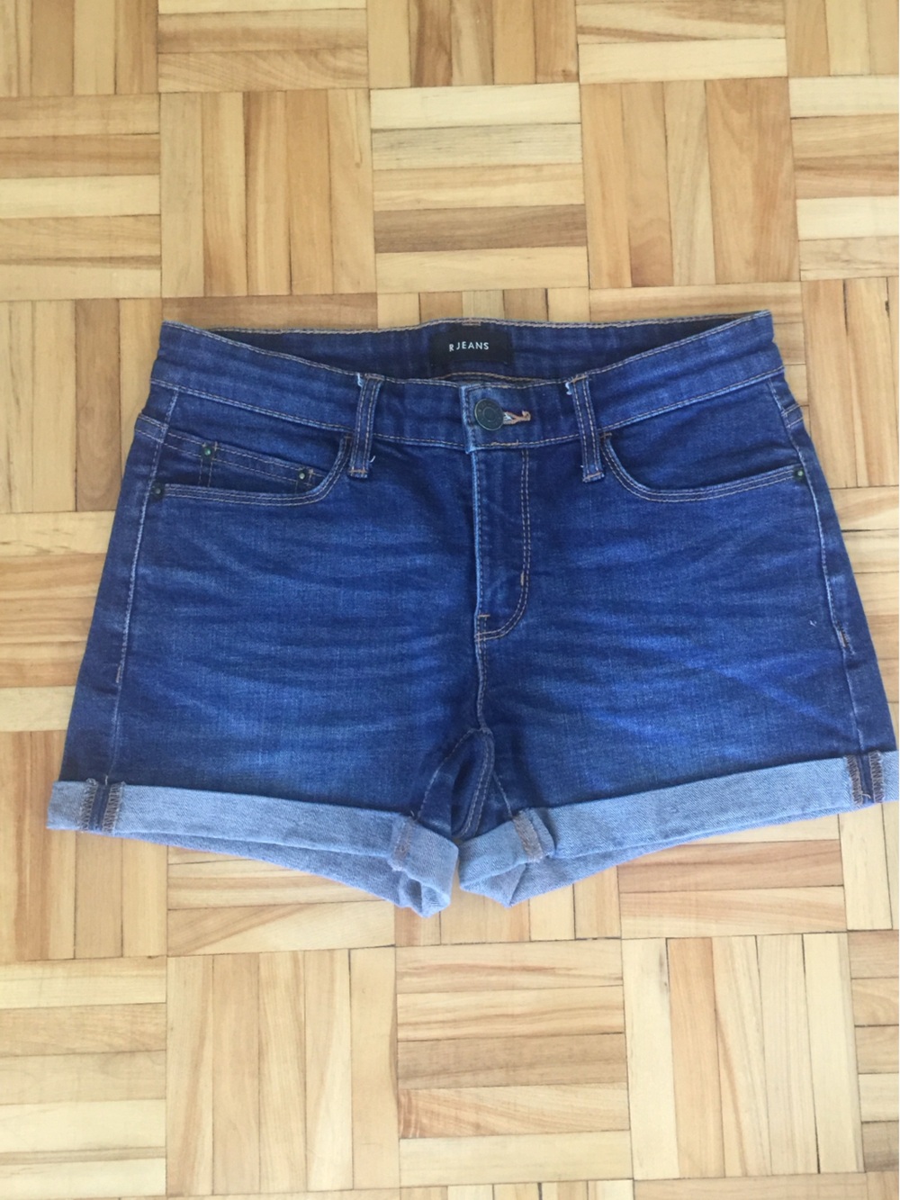 Women's Dark Blue Denim Shorts